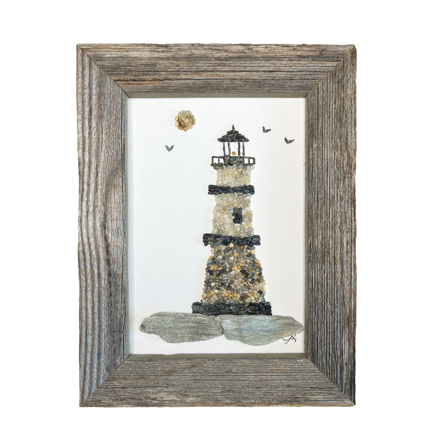 Lighthouse 5x7 Mosaic Pebble Art