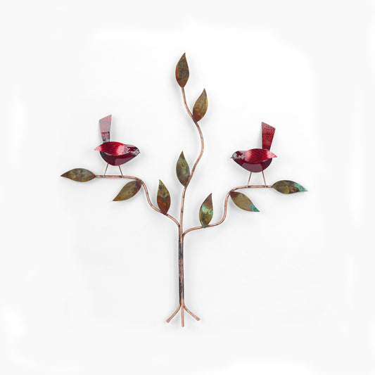 2 Birds in Tree - Red