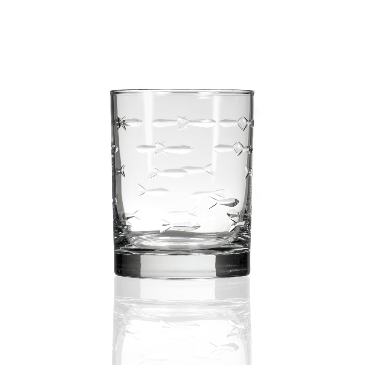 School of Fish Double Old Fashioned 14oz | Set of 4 Glasses