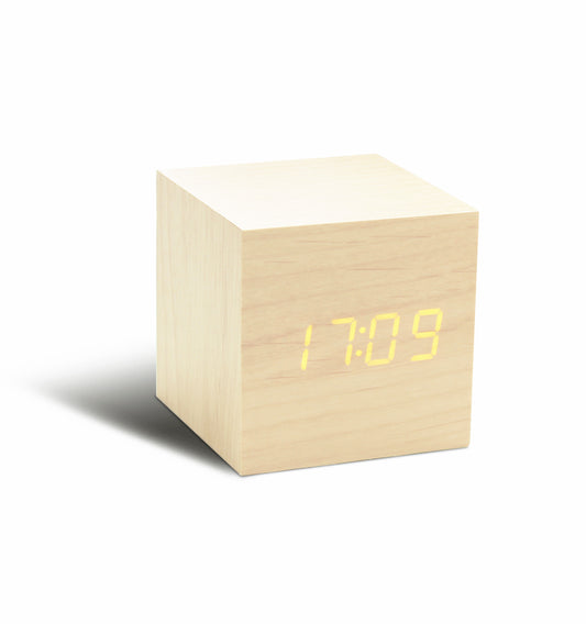 Cube Click Clock Maple